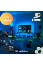 MAS Cata Ct-4566  Tv Arkası Usb Rgb Şerit Led Kumanda İle Kontrol - Görsel 3