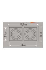 MAS Cata CT-5019 İkili Siyah Pars Boş Spot Kasası - Görsel 3