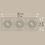 MAS Cata CT-5020 Pars Spot 3-lü Siyah Boş Kasa - Görsel 3