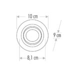 MAS Cata CT-5224 Pars Siyah Sıva Altı Spot Kasası - Görsel 3