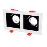 MAS Cata CT-5227 Pars Kare Spot İkili Beyaz+Siyah