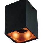 MAS Cata CT-5420 Bergama Sıva Üstü Spot Kasası Armatürü GU-10 Duy Siyah+Bakır Kasa