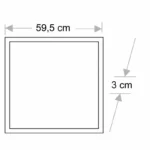 MAS Cata CT-5281 60W Sıva Üstü Led Panel Armatür 60x60 Günışığı - Görsel 2