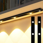 MAS Cata CT-2464 10 Watt 39cm Ledli Cabinet Usb Şarjlı Sensörlü Armatür 6400k-4000k-3200k Siyah Kasa