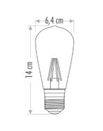 MAS Cata CT-4353 8W Edison Led Ampul ST-64 Beyaz - Görsel 2