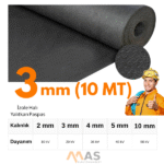 MAS İZOLE HALI YALITKAN PASPAS 3mm 1x10(10MT) İZOLE PASPAS ELEKTRİK PANO HALISI 20kW