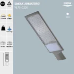 MAS Noas 200W 6500K Beyaz Işık SMD Led Sokak Armatürü